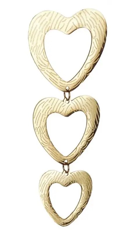 Gold-plated stainless steel earrings KST3051