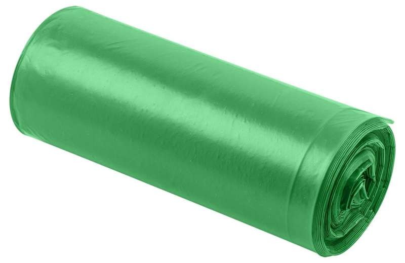 Garbage bags 200 L. green with tape. 40 µm. 10 pcs.