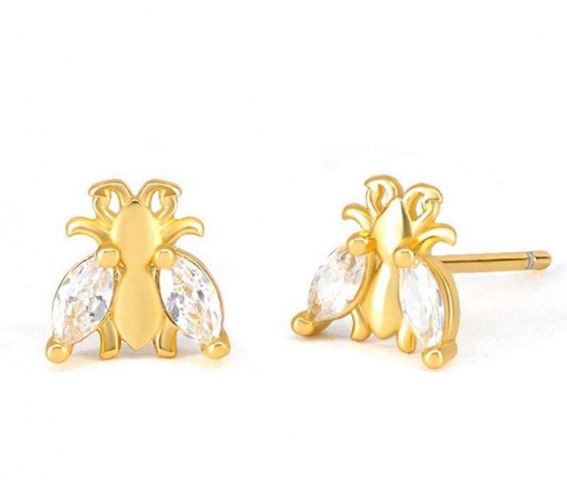 14k gold plated stainless steel earrings KST3136 Elegant and stylish earrings.