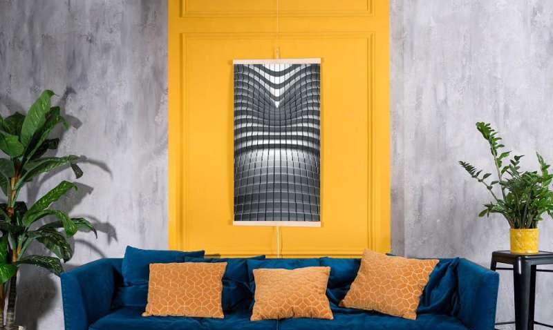Infrared heater flexible heating panel 430W TRIO pattern 7 abstract. dimensions 100x57cm with regulator