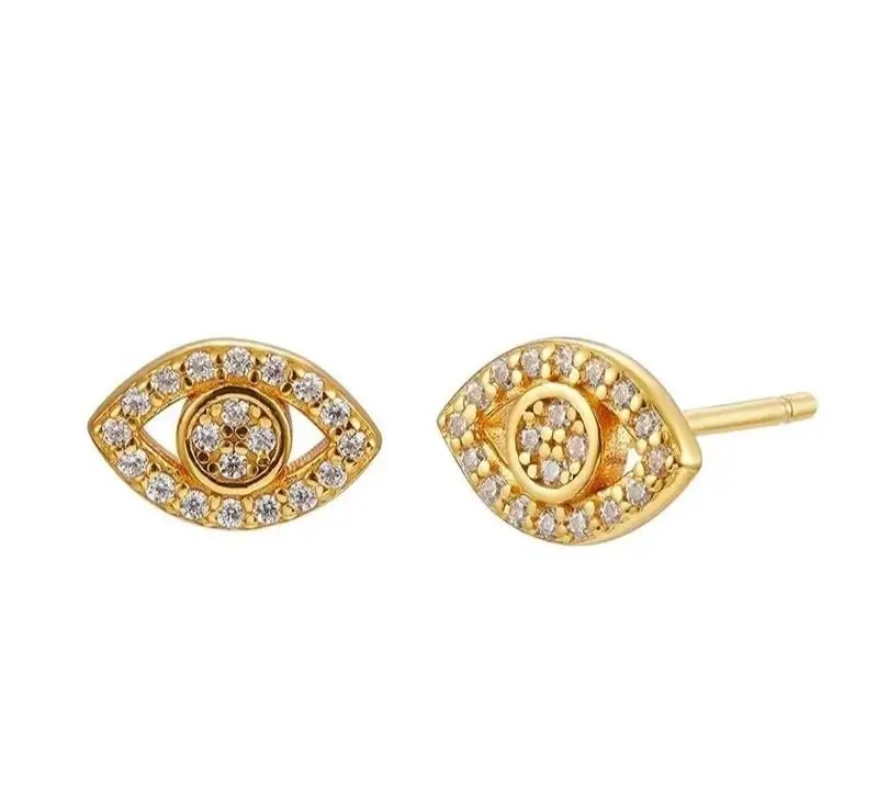 14k gold plated stainless steel earrings, stud S925 KST3186 Elegant and stylish earrings.