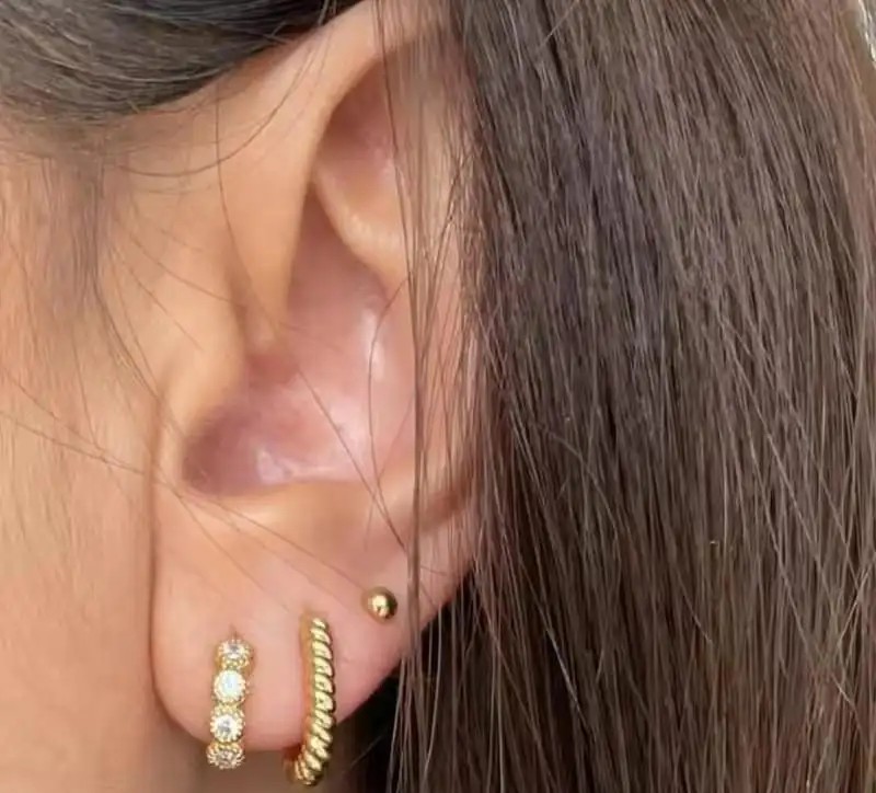 14k gold plated stainless steel drop earrings KST3212