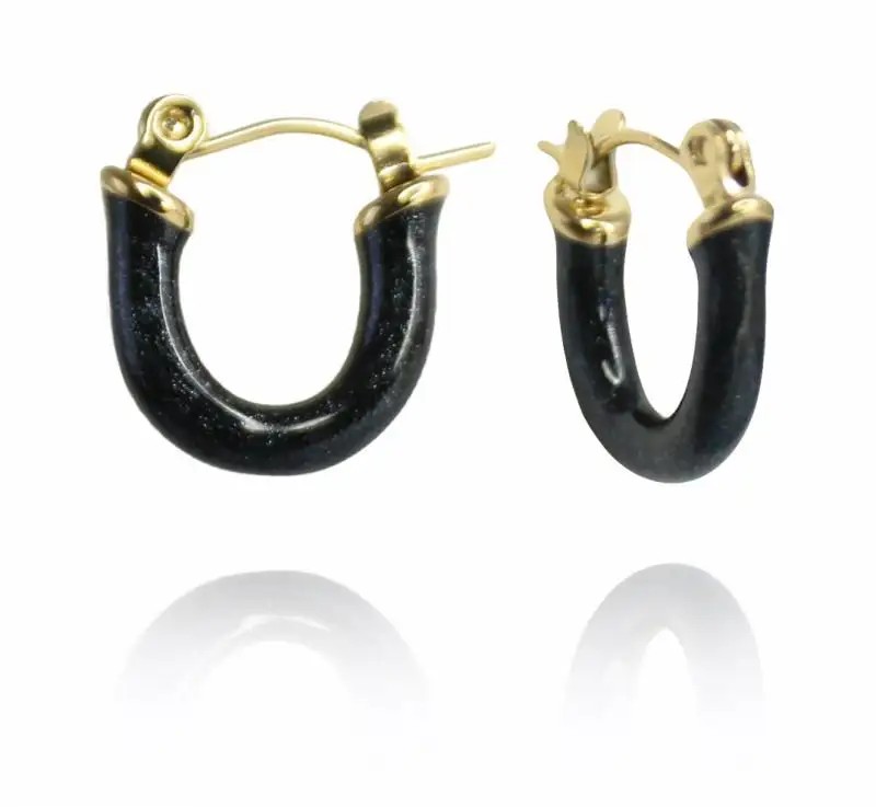 Gold-plated surgical steel earrings KST3012CZ