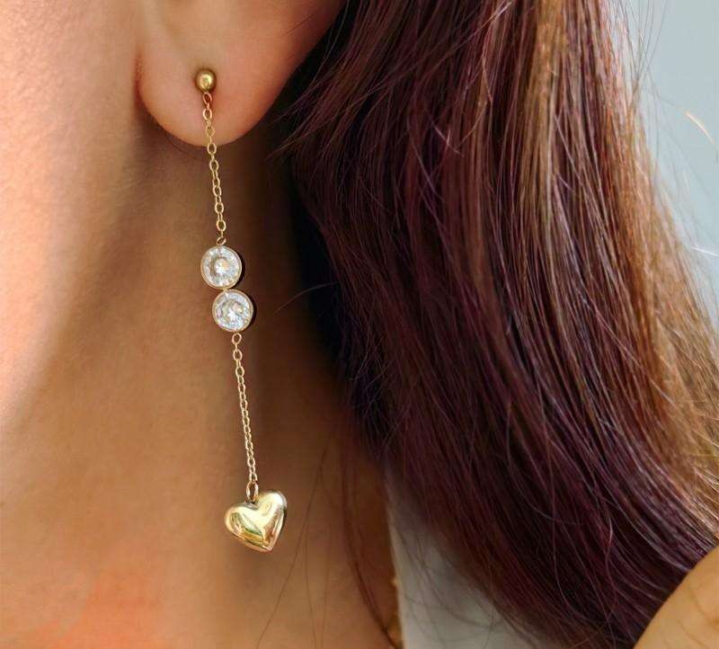 Surgical steel gold plated stud earrings KST2682