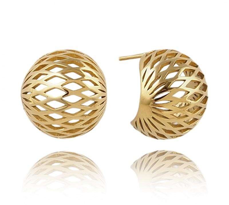 14k gold plated stainless steel stud earrings KST3266 Elegant and stylish earrings.