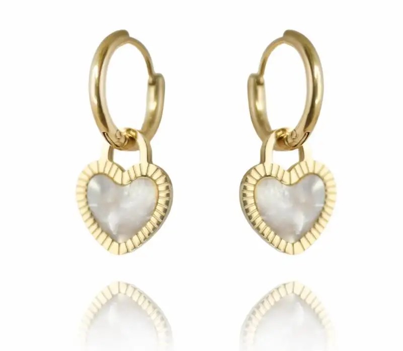 Gold-plated stainless steel earrings KST2997