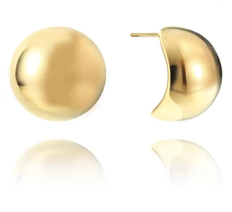 Gold-plated stainless steel earrings KST3115