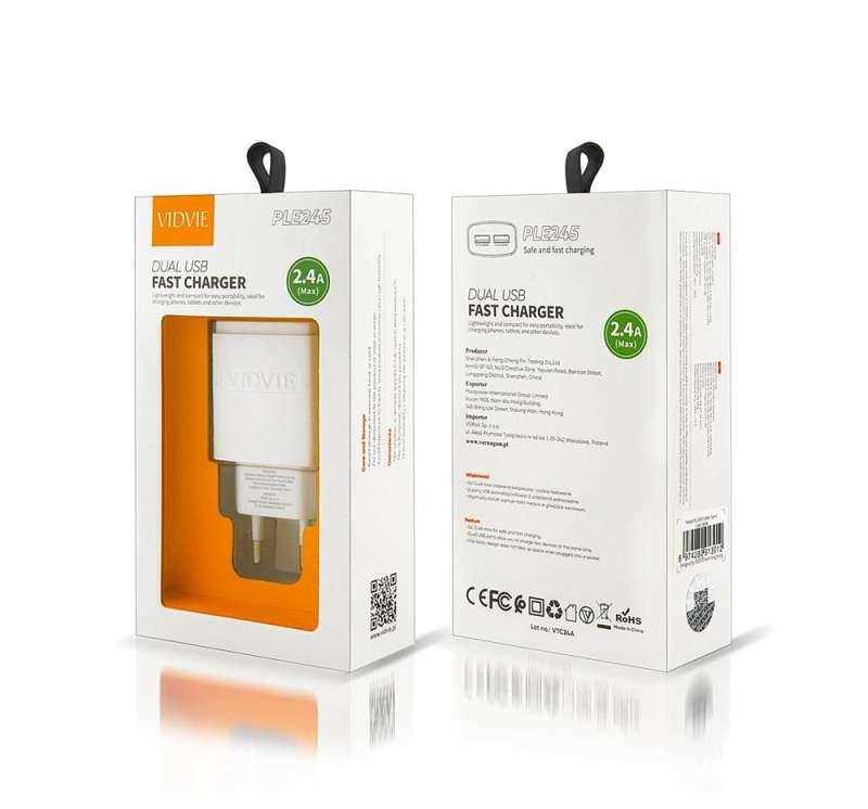 LEC GSM1039.2 AC Charger Dual USB Type-C Cable 2400mA