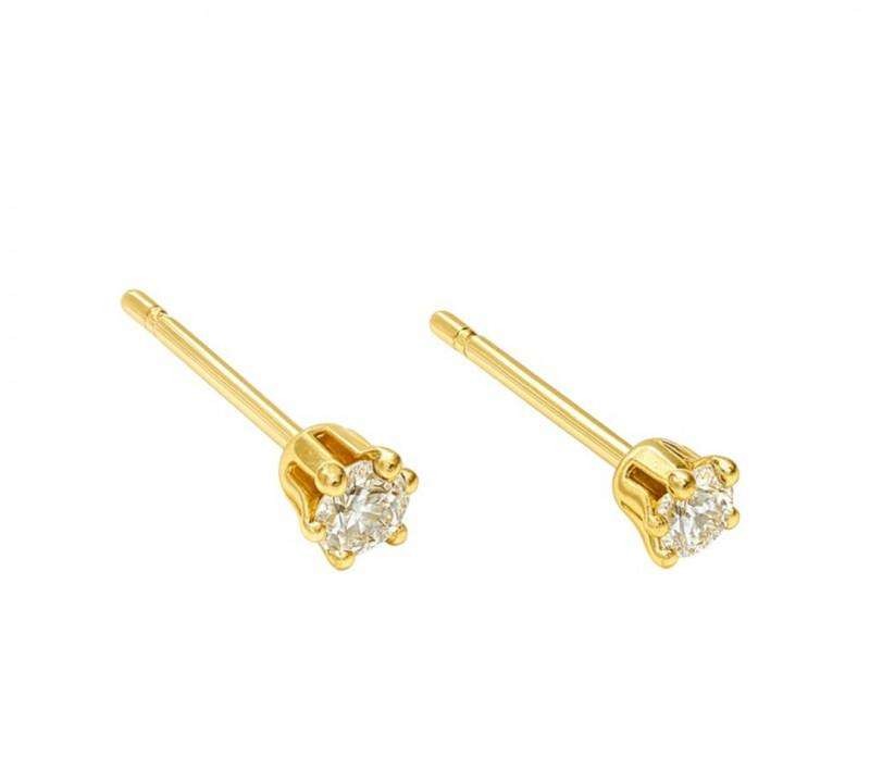 14k gold-plated stainless steel earrings with cubic zirconia KST3534