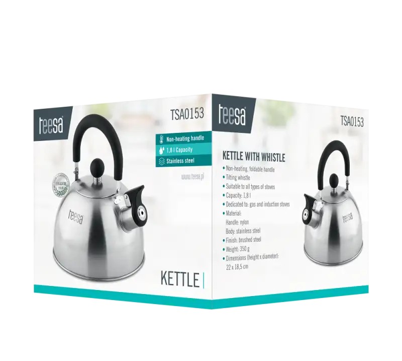 Stainless Steel Kettle With Whistle 1.8L