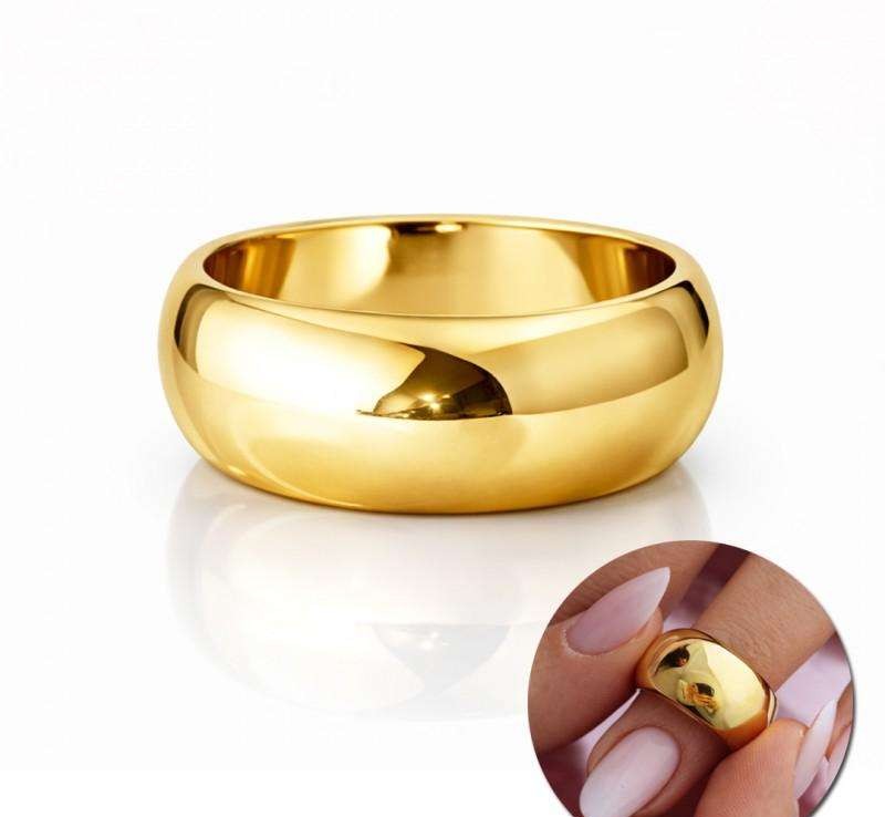 14k gold plated surgical steel ring, PST1000