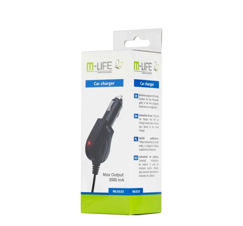M LIFE DC 1.4/3.5 2000 mA Car Charger