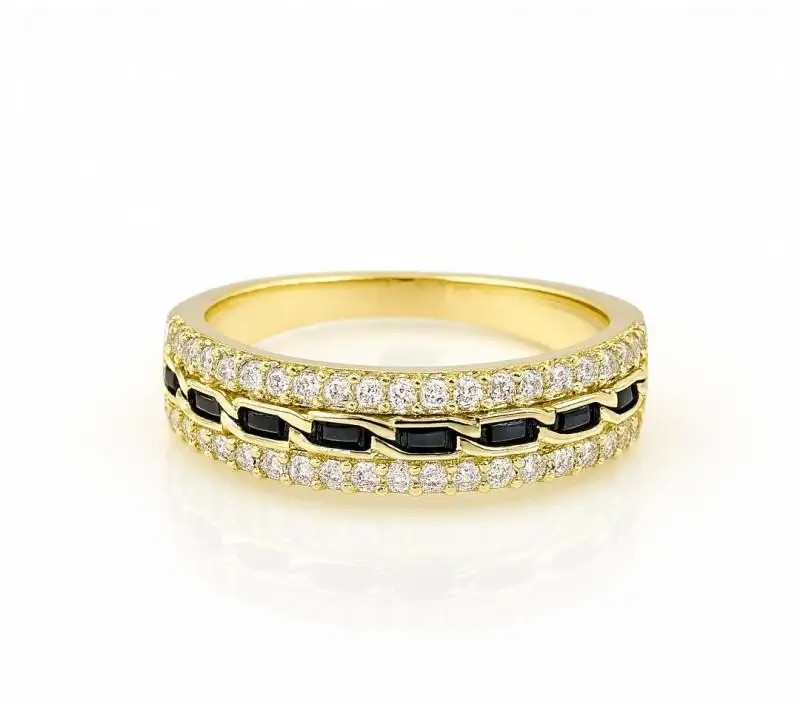 14k gold plated surgical steel ring PST988