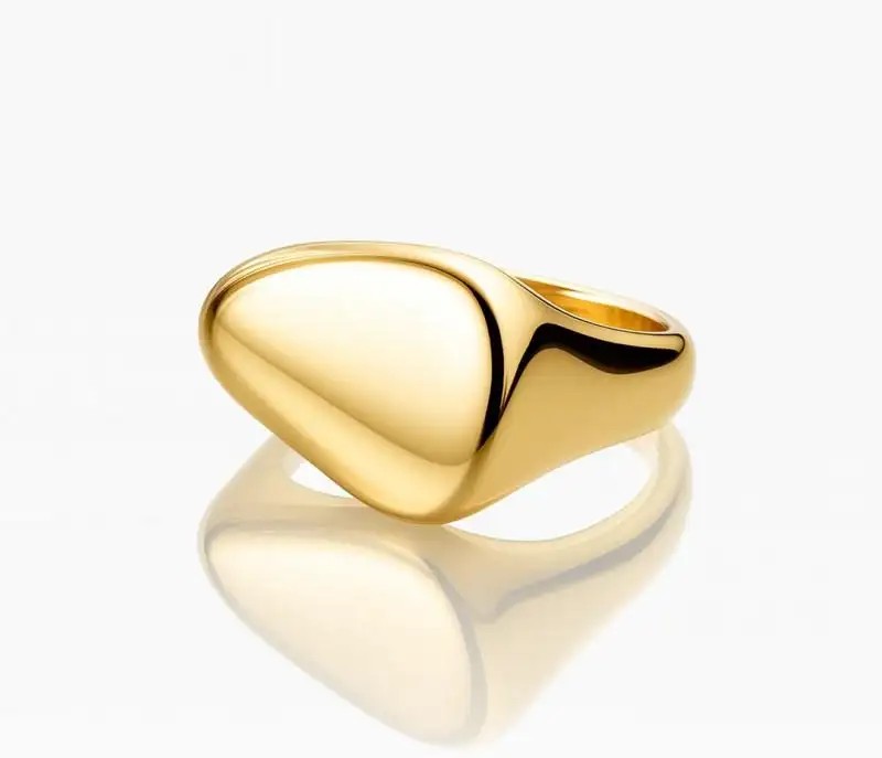 14k gold plated surgical steel ring PST996