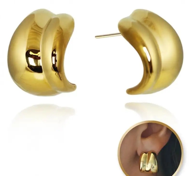 Gold-plated stainless steel earrings KST3352 Index KST3352 Women&amp;'s gold plated earrings